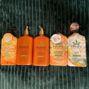 🚫Sold🚫 Hempz Pumpkin Spice & Vanilla Chai Body Moisturizer - Orange Bundle